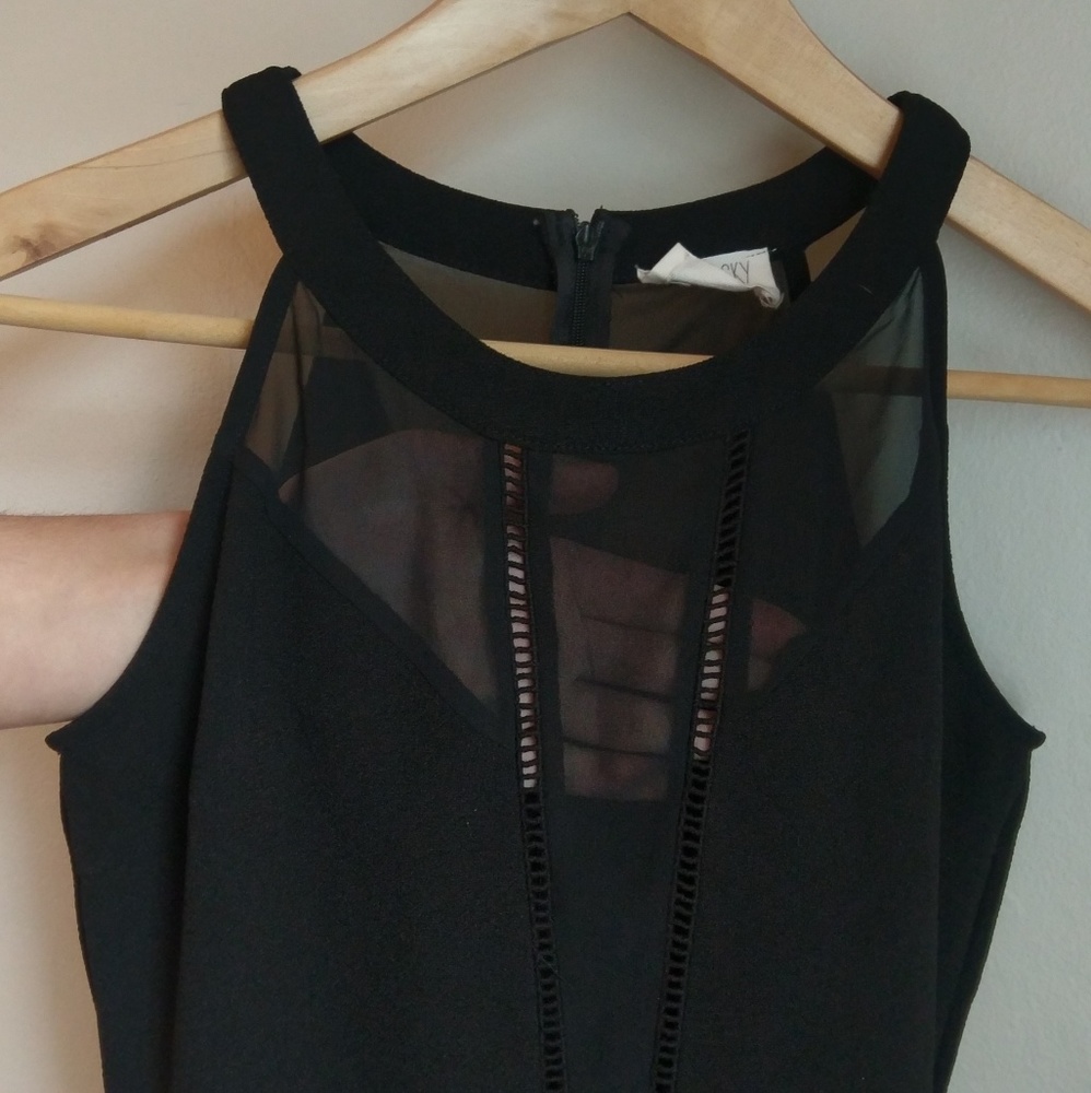 Black high neck romper